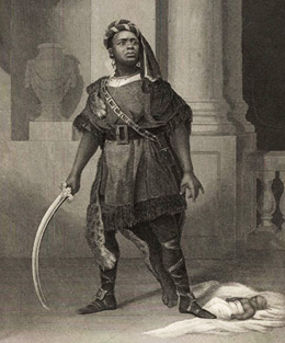 Ira Aldridge as Aaron